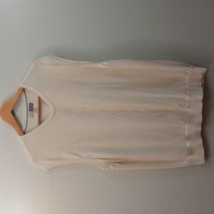 Joseph Abboud (JOE) XL White Cotton Argyle Pattern Sweater Vest